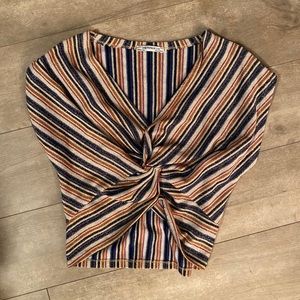 Striped multicolor crop top